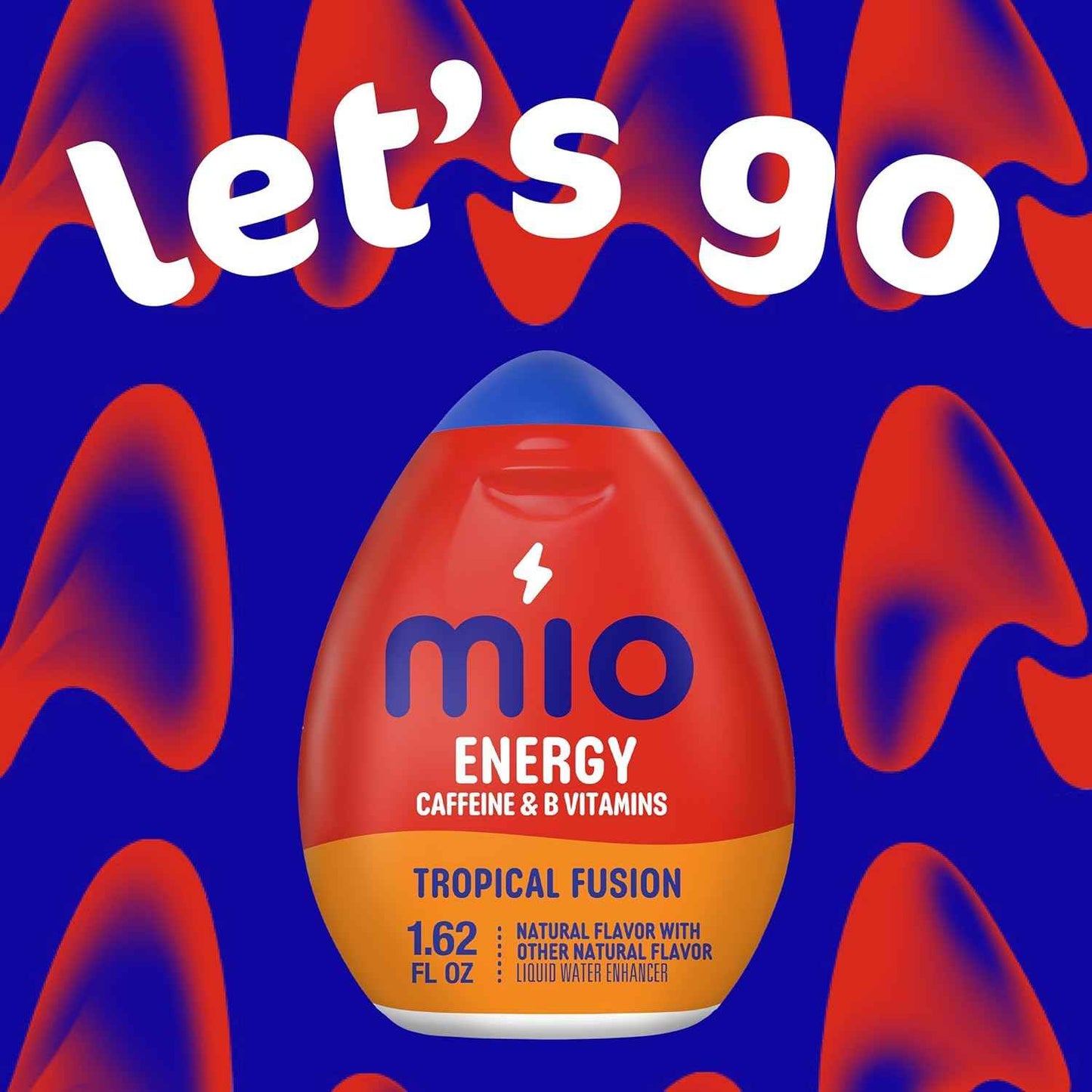 mio Energy Tropical Fusion – Road Trip Travel Drink, Leak-Resistant Squeeze Water Enhancer