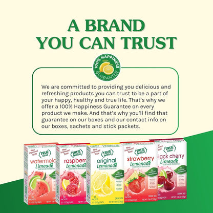 True Citrus True Lemon Strawberry Lemonade Drink Mix – Desk Side Hydration for Busy Professionals
