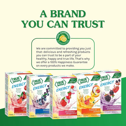 True Lemon Energy Blueberry Acai – Mindful Energy Boost Packets with Vitamin C for Stress-Free Workdays