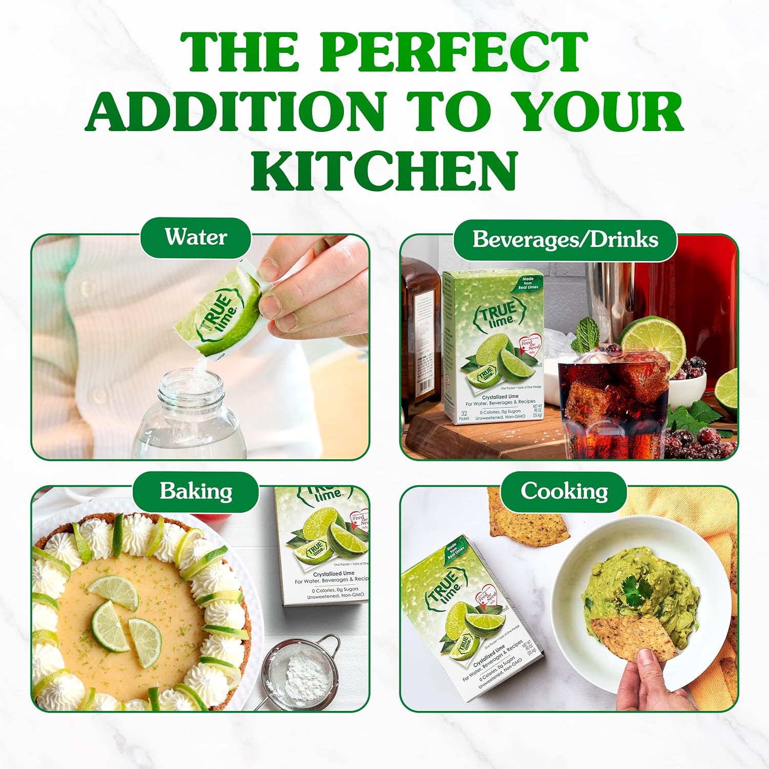 True Lime (100 ct.) – Clutter-Free Lime Seasoning Packets for the Intentional, Uncluttered Kitchen