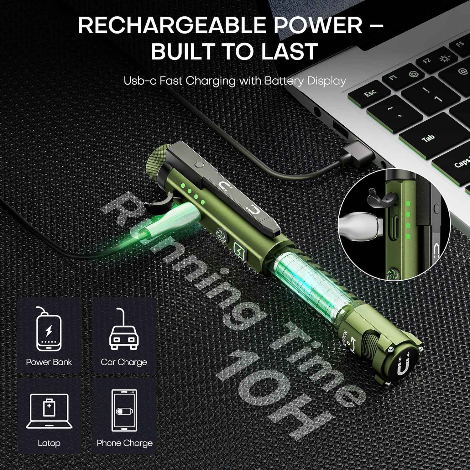 EDC Flashlight Rechargeable – Practical Graduation Gift for New Drivers and First Apartments