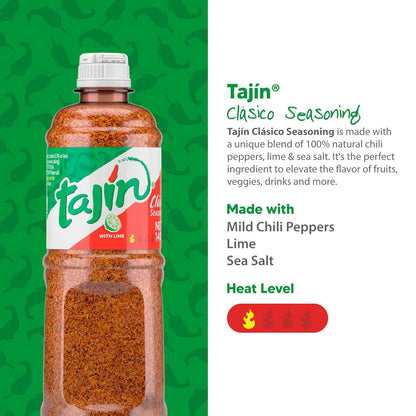 Tajin Clásico Chile Lime Seasoning – Calorie-Conscious Flavor Boost for Mindful Snacking and Meal Prep