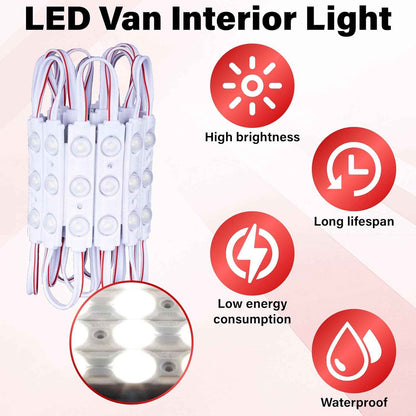 Bright Way Cargo Van LED Light Strip – Bright Ceiling Illumination for Electricians, Plumbers, and Delivery Drivers