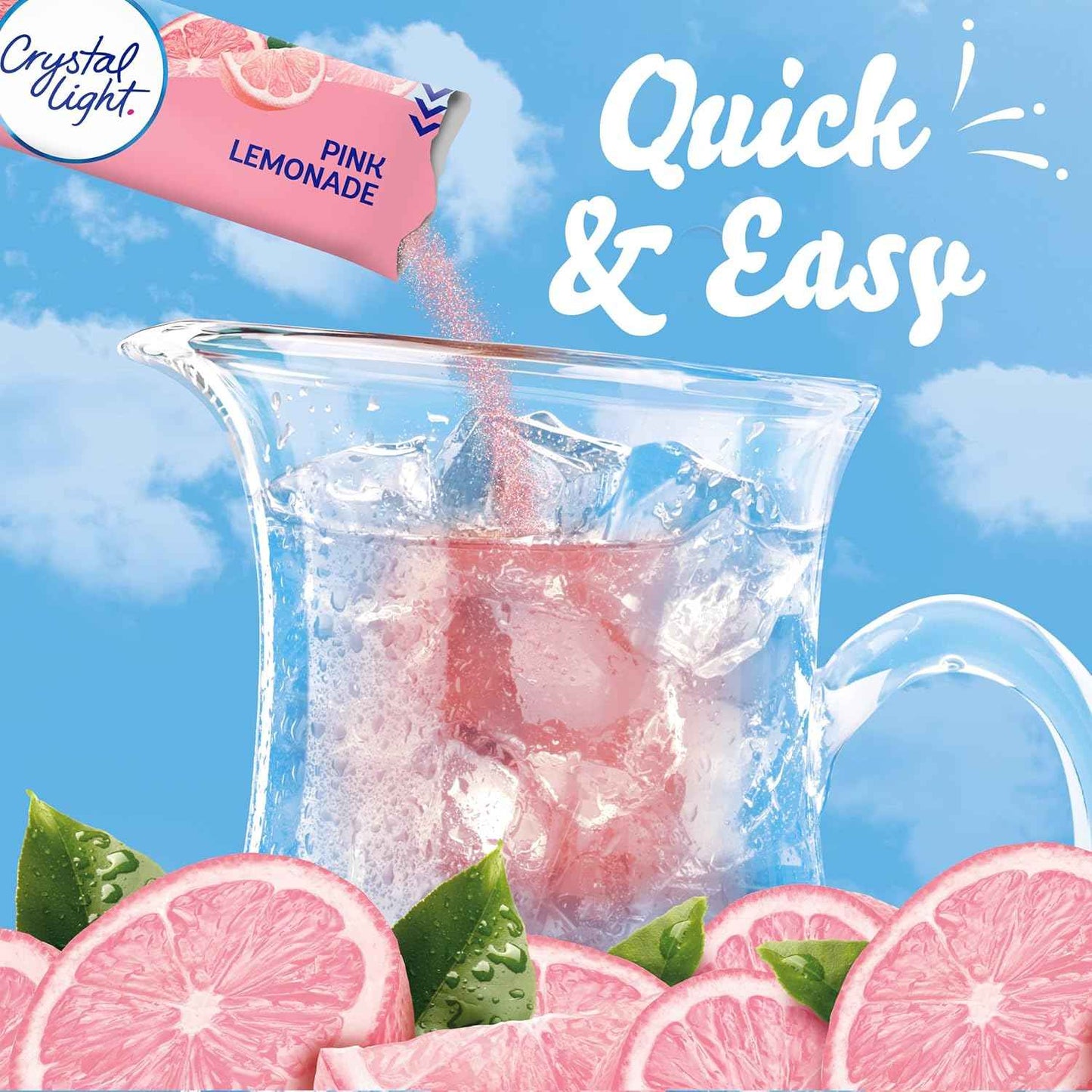 Crystal Light Pink Lemonade Sugar-Free Mix – Office Desk Drink Alternative to Soda for Workday Focus