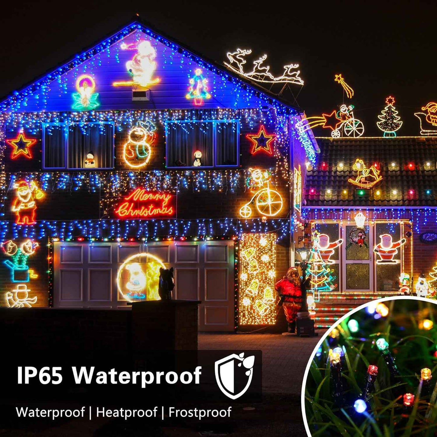 Toodour Solar String Lights – Flameless Outdoor and Indoor Lighting for Homes with Kids and Pets, LED Only