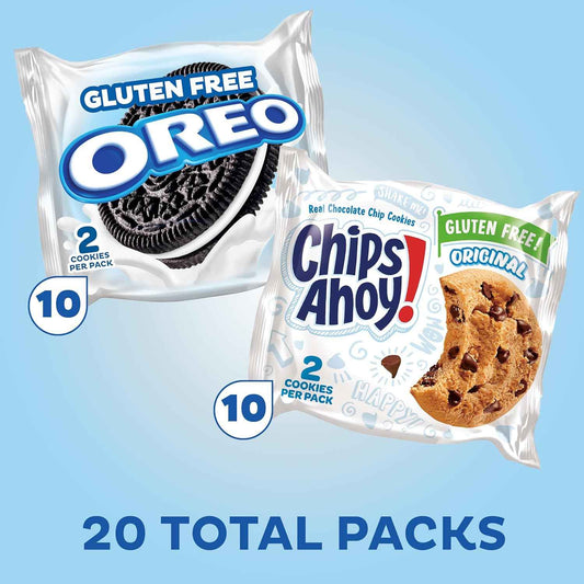 OREO & CHIPS AHOY! Gluten Free Cookies – Travel Snack Pack for Road Trips, Camping, and Carry-On Bags