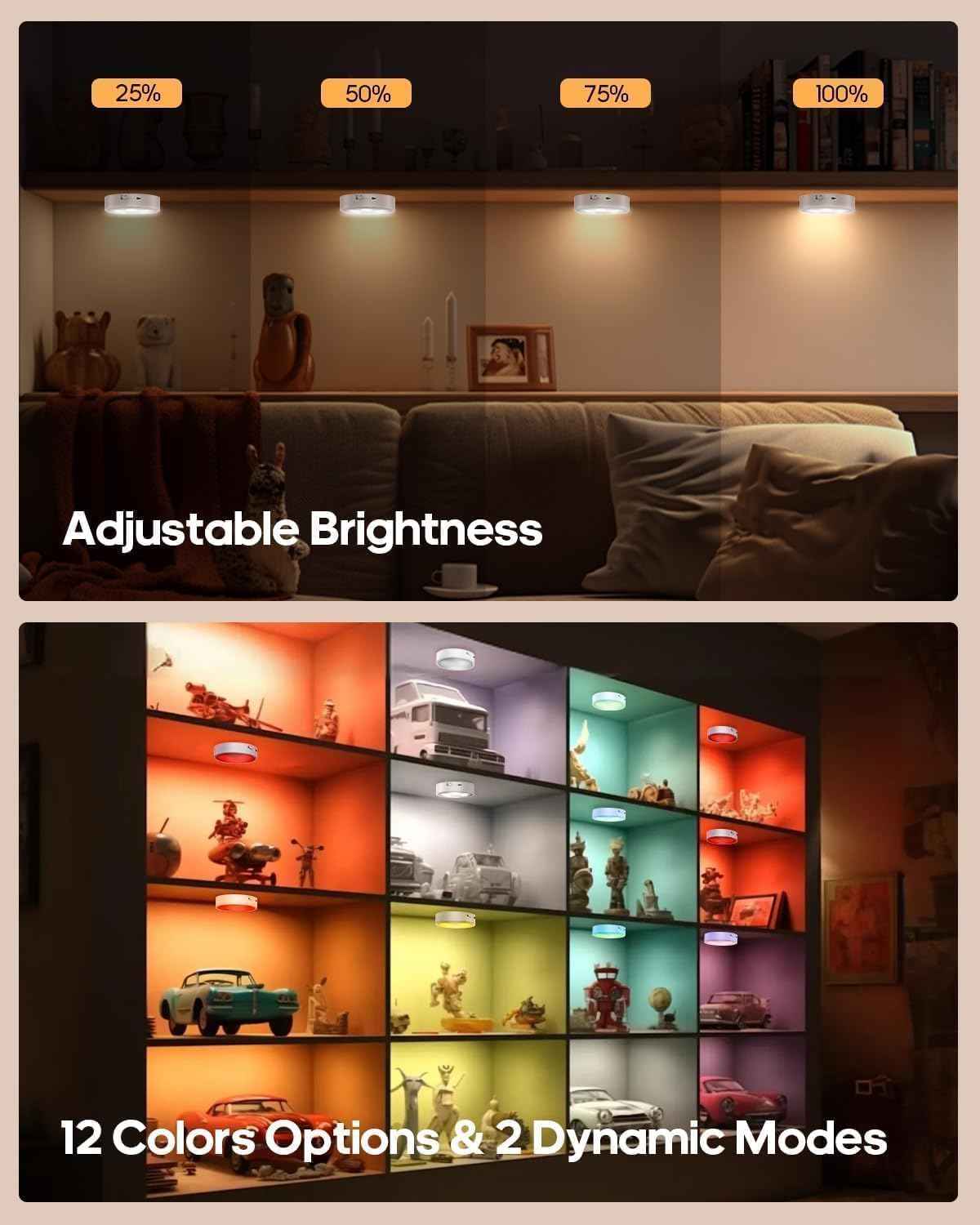 Rechargeable LED Puck Lights — Focused Task Lighting for Home Office Desks and Study Corners