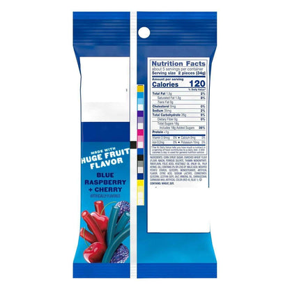 JOLLY RANCHER Ropes Blue Raspberry and Cherry Flavored Candy Bag for Kids Lunchboxes, 6 oz Chewy Treat