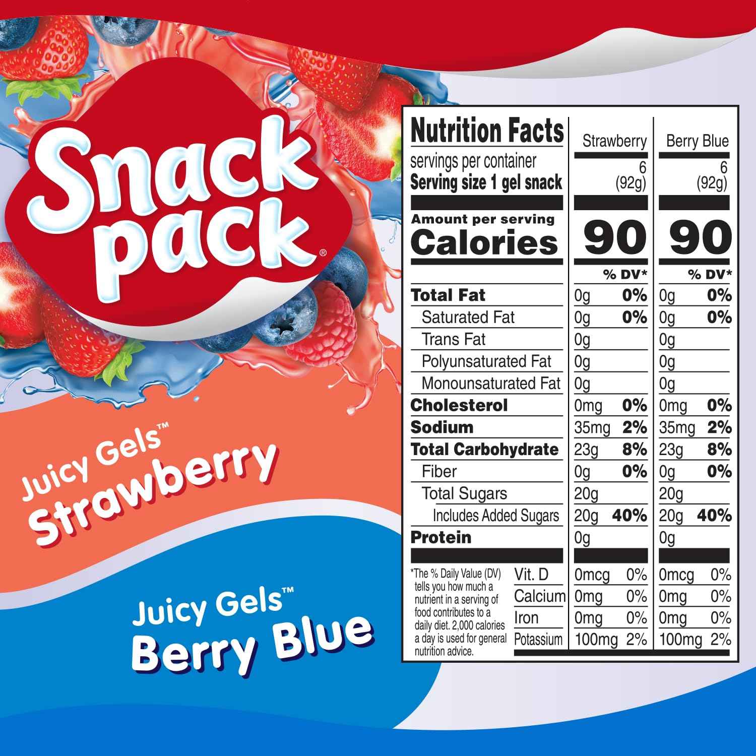 Snack Pack Gel Cups – Portable Sweet Treat for Summer Camp and Picnic Tables, 12 Pack