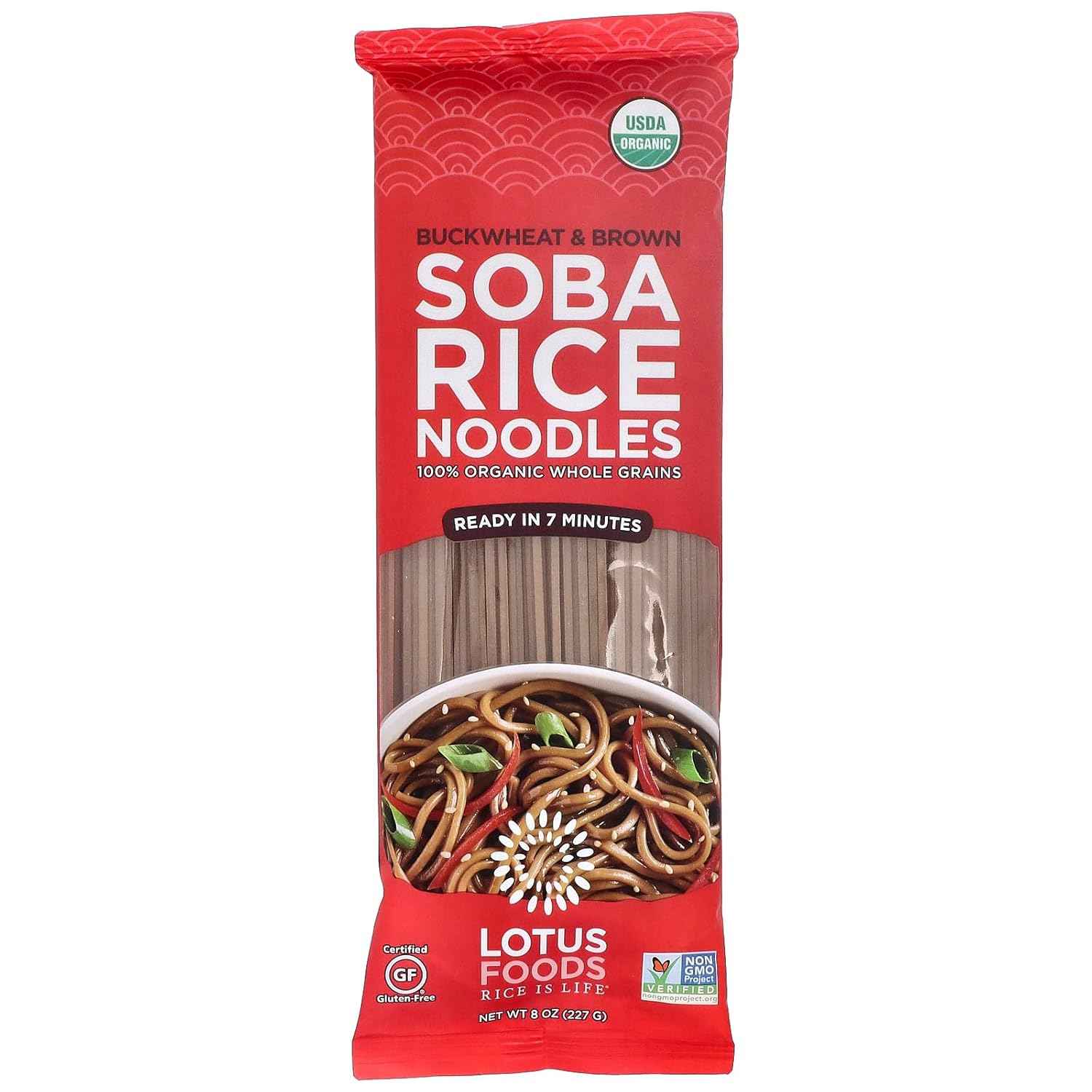 LOTUS FOODS Organic Brown Rice Soba – 7-Minute Noodles for Quick Weeknight Meal Prep