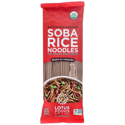 LOTUS FOODS Organic Brown Rice Soba – 7-Minute Noodles for Quick Weeknight Meal Prep
