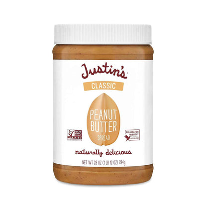 Justin’s No-Stir Peanut Butter Creamy – Clean-Label Jar for Uncluttered Wellness Spaces