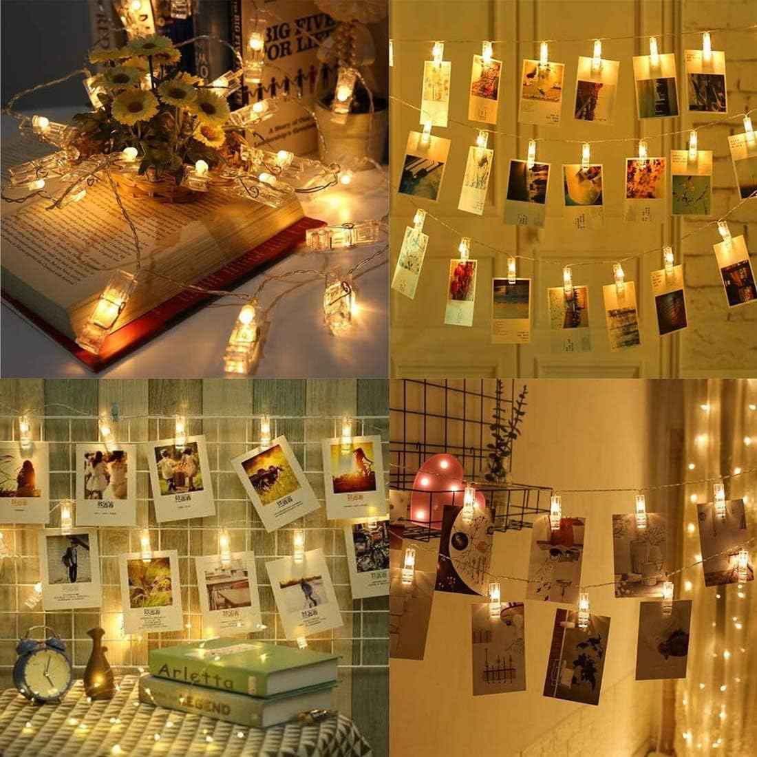 Dopheuor Photo Clip String Lights – Safe Nursery Wall Decor with Battery Powered LED Glow