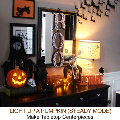 Halloween Pumpkin Lights Gift Set with Remote Timer - Unique Housewarming Present for Friends Who Love Seasonal Decor
