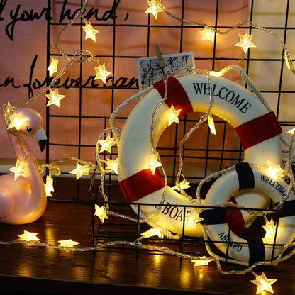 ANJAYLIA Star String Lights – Portable Patio and Balcony Decor, Battery Powered LED Glow