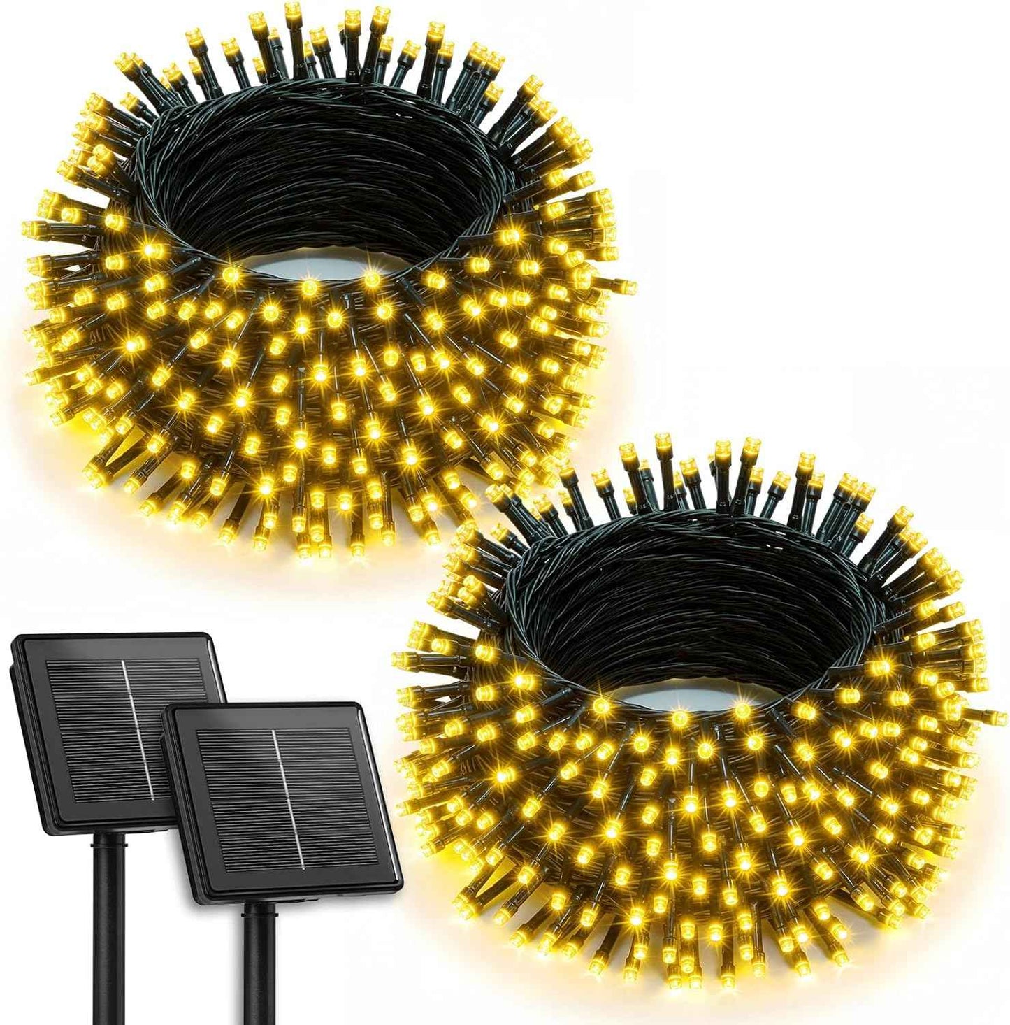 Brightown Solar Twinkle Lights 144ft Total Waterproof Outdoor String Lights, 8 Modes 400 LED for Pergola Deck Porch and Travel Trailer Canopy