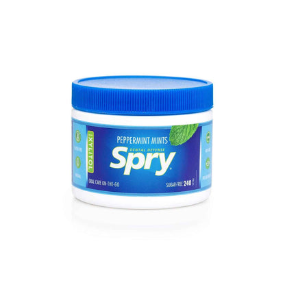 Spry Xylitol Berry Blast Mints Sugar Free Candy - Dentist-Approved Lunchbox Treat for Kids' Lunchboxes, 45 Count