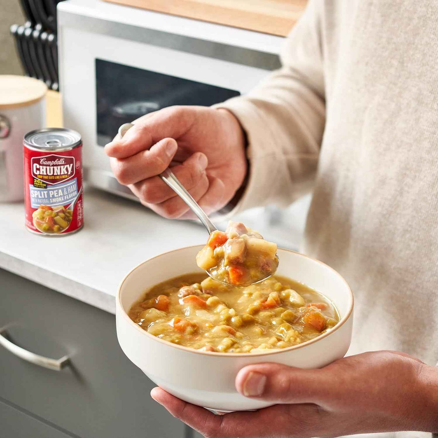 Campbell's Chunky Split Pea with Ham Soup – Work-from-Home Lunch That Won't Break Focus, 19 Oz Can