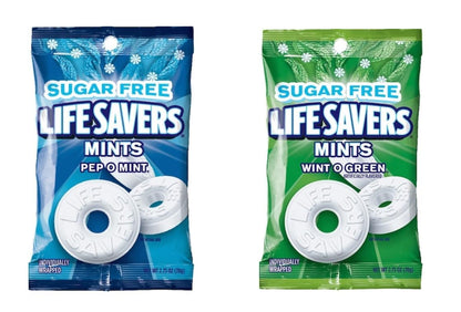 two rolls per pack: one wint o green and one pep o mint flavor