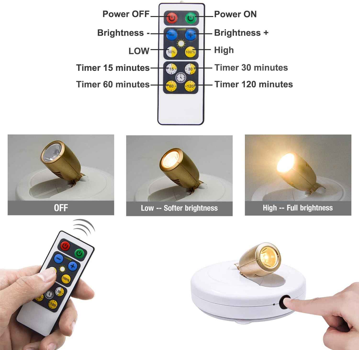 BIGLIGHT Stick-On Accent Light – Simple Picture Light for Intentional Living Spaces and Neutral Interiors, Battery
