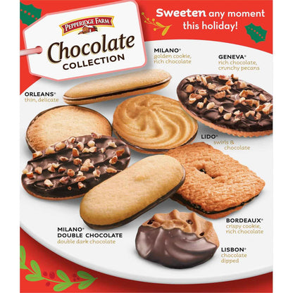 Pepperidge Farm Cookie Display Box, 9 Variety Sampler in 3x3 Paper Cup Tray - Stylish Living Room Dessert Centerpiece