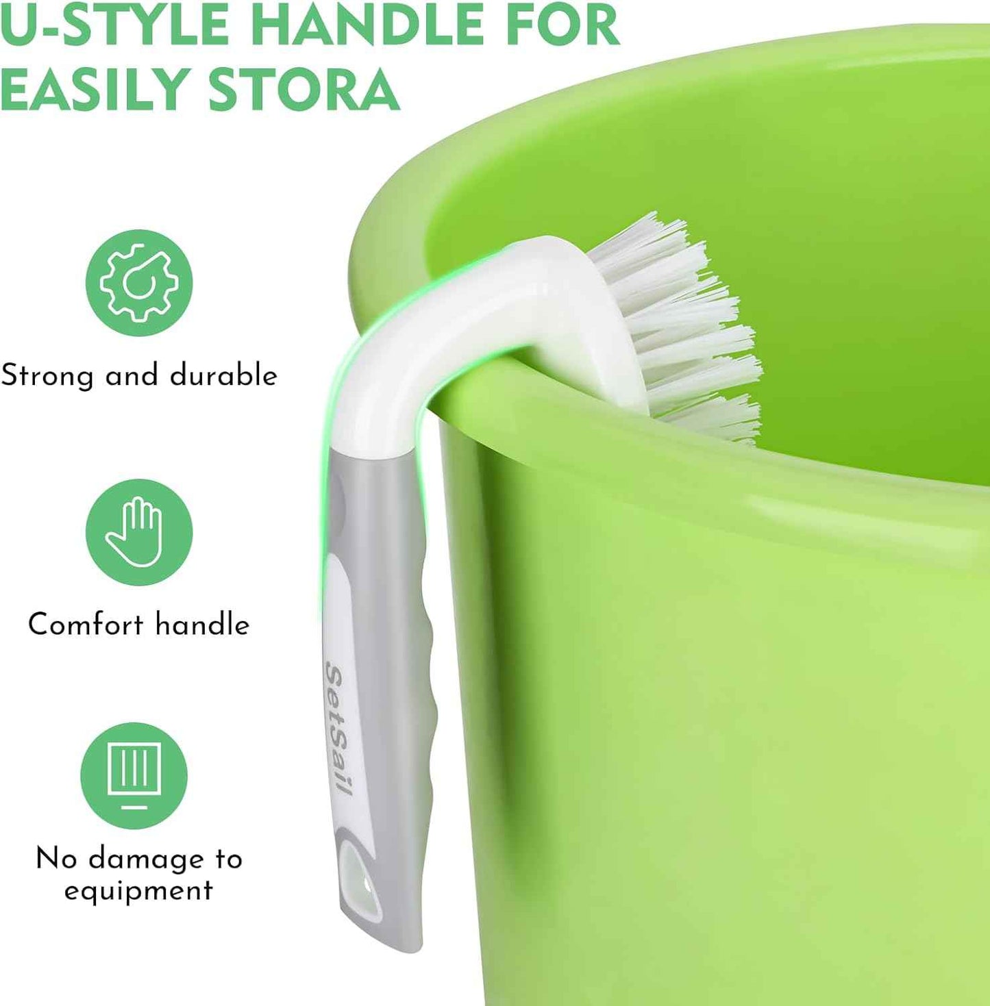SetSail Scrub Brush – Clean-Line Utility Brush for Uncluttered Studio Kitchen Storage