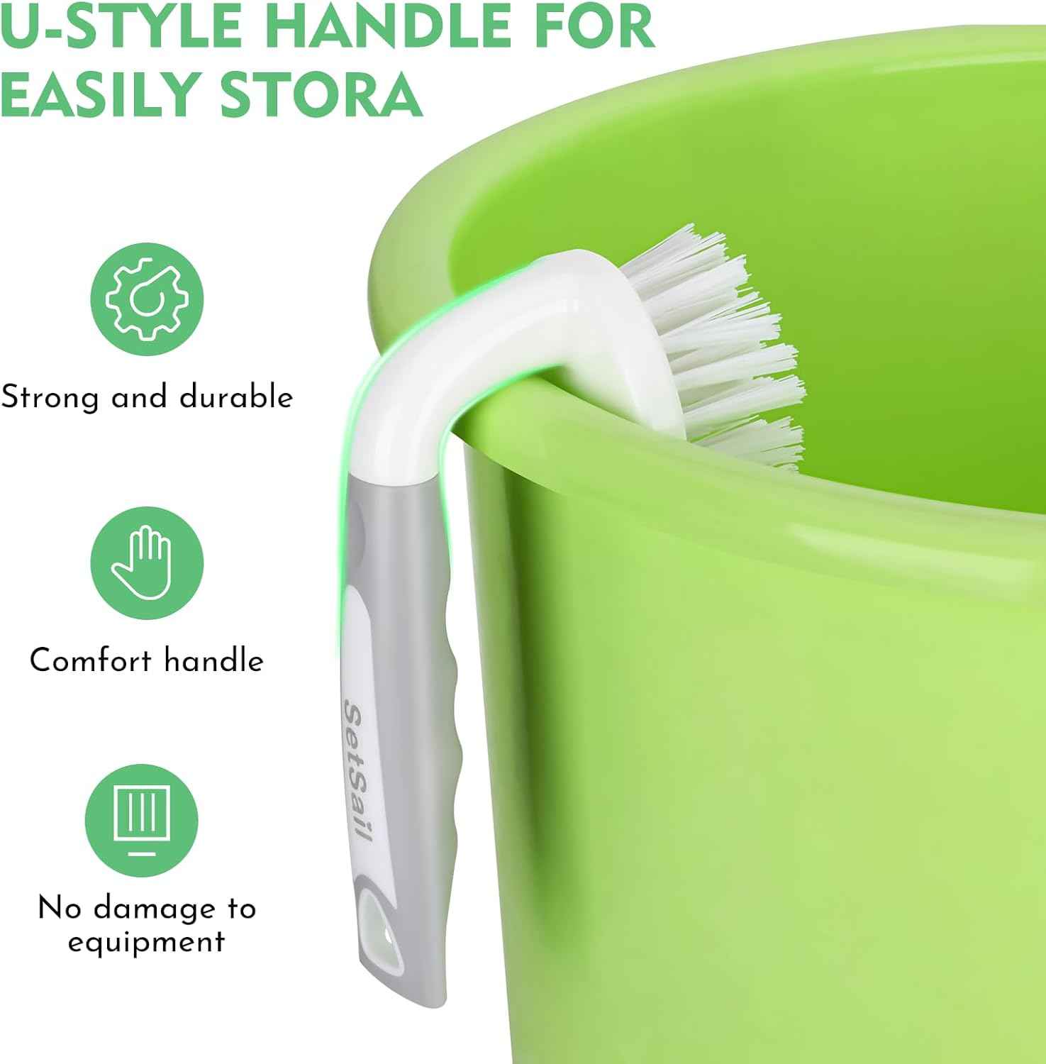 SetSail Scrub Brush – Clean-Line Utility Brush for Uncluttered Studio Kitchen Storage