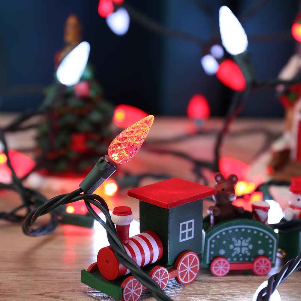 Brizled Connectable C5 Lights – Durable Outdoor Roofline, Porch, and Front Yard Holiday Display