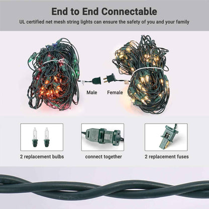 Lomotech Christmas Net Lights – UL Certified Waterproof Mesh Lights for Kid-Safe and Pet-Friendly Outdoor Yards
