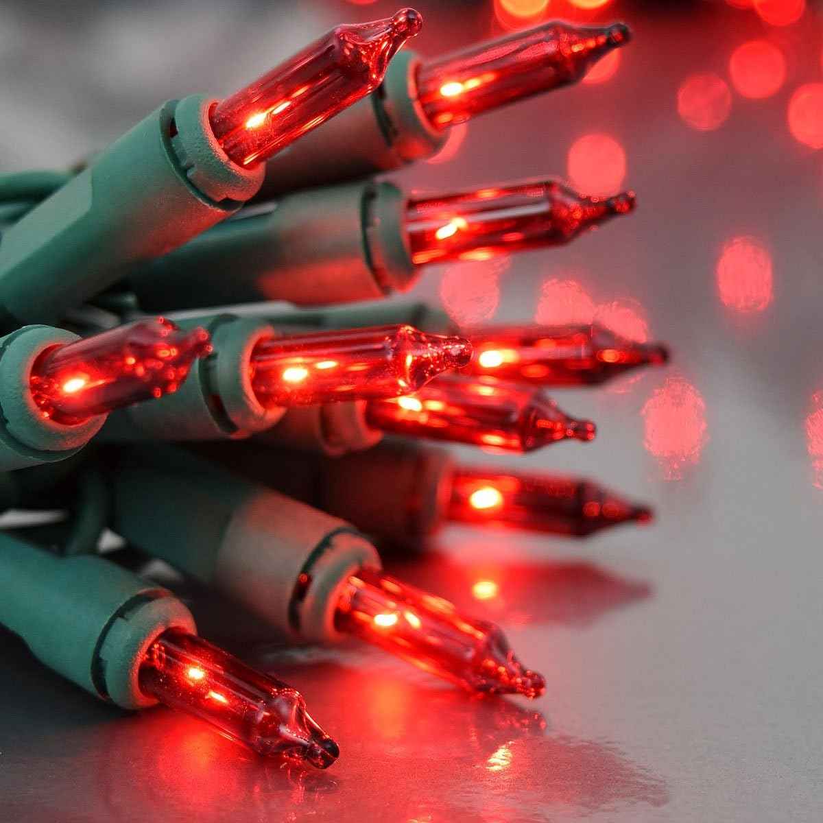 Holiday Pride Red Mini Christmas Lights - Cozy Living Room Tree Decor, 100 Count Indoor String Lights on Green Wire