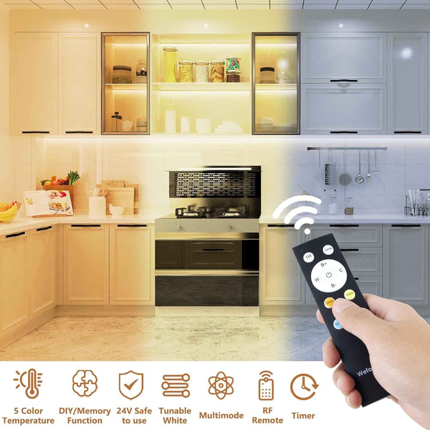 LotusLamp X Single-Run LED Strip – 131ft No-Splice White Tape for Clean Minimalist Interiors