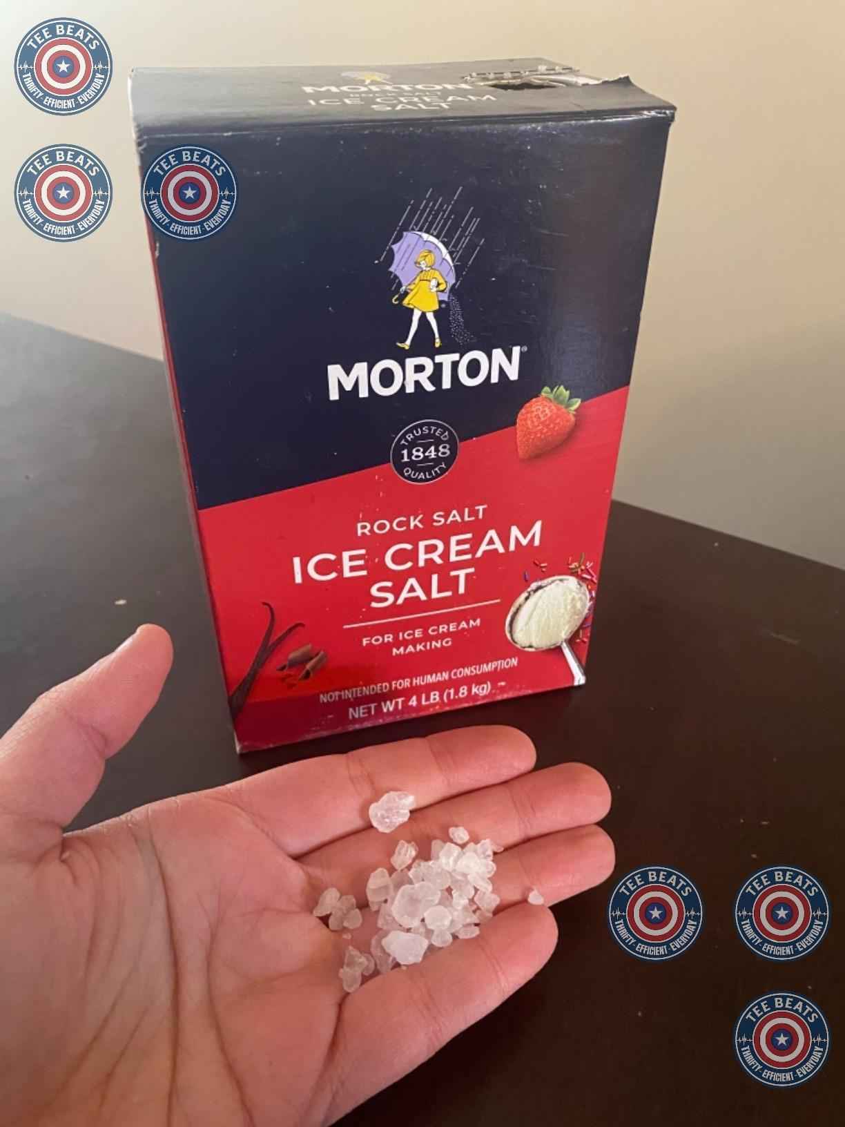 Morton Ice Cream Salt, Rock Salt Tub Pack – Thoughtful Hostess Gift for Summer Housewarmings and Holidays