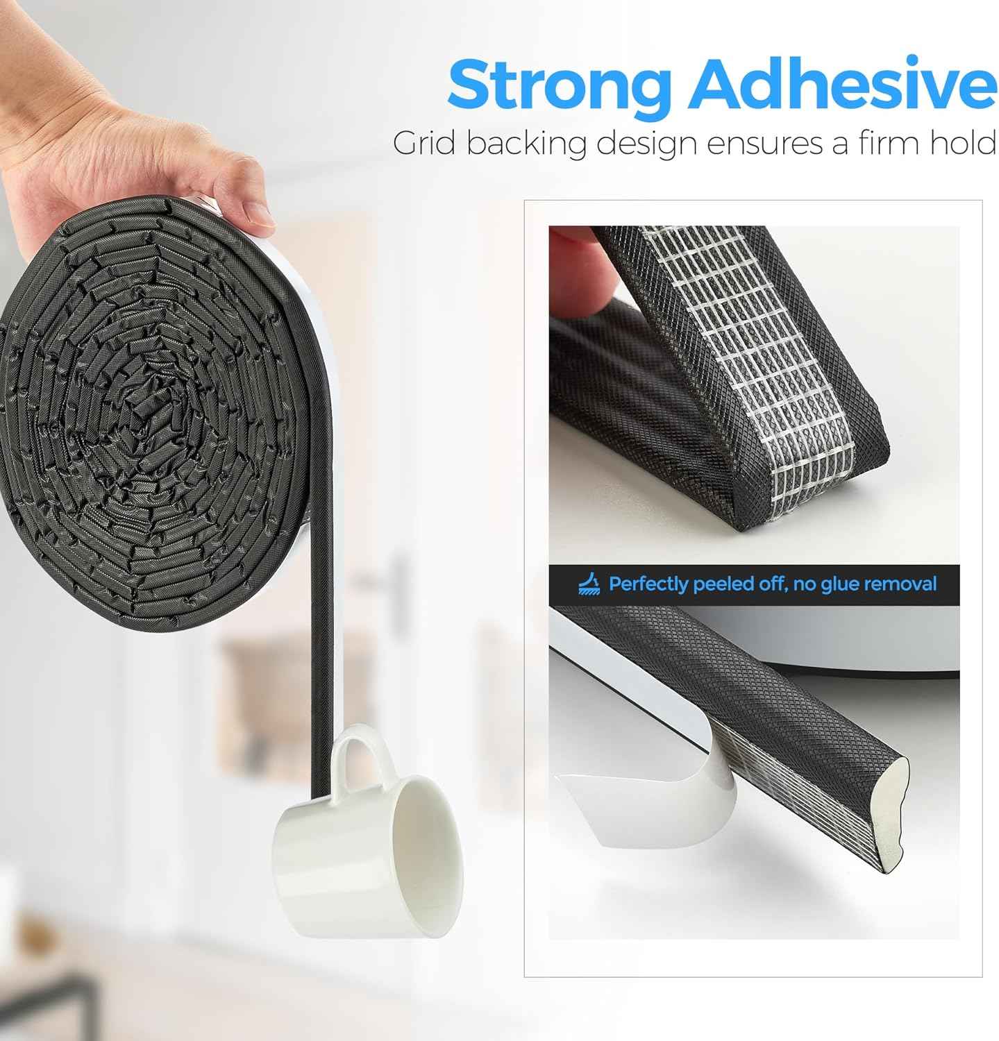 Weatherproofing Co. Simple Seal Strip – No Tool Door and Window Draft Stopper, Effortless Peel and Stick