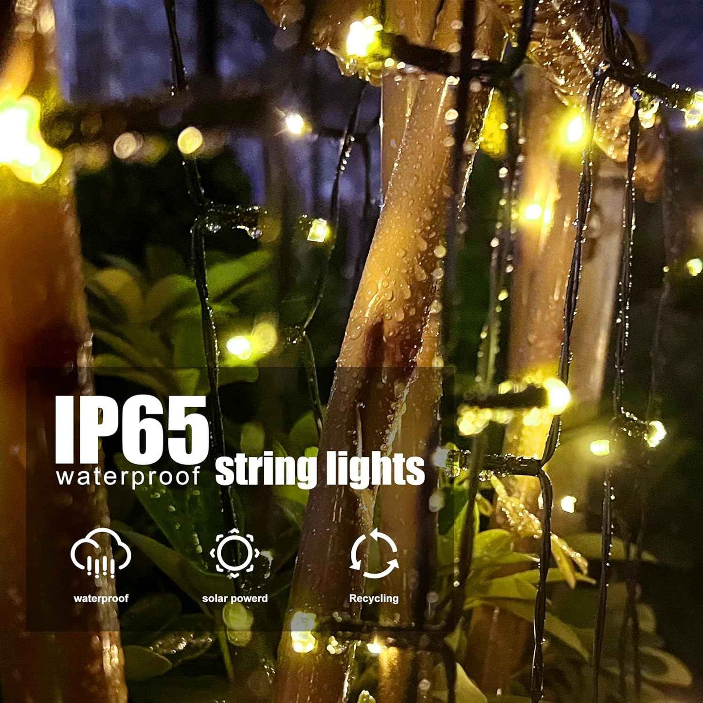 Lumify 2-Pack Solar String Lights – Flameless Outdoor Decor Safe for Kids and Pets