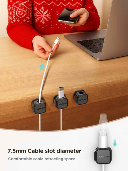JOYROOM Magnetic Cable Clips 6 Pack, Practical Housewarming Gift for New Homeowners Who Love an Organized Space