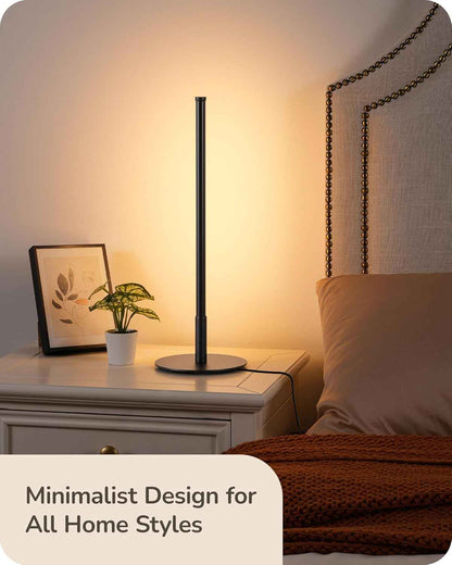 EDISHINE Warm Dimmable Bedside Lamp – Calming Wind-Down Light for Evening Routines