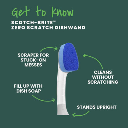 Scotch-Brite Non-Scratch Dishwand – Family-Safe Kitchen Sink Cleaner for Busy Home Cooks