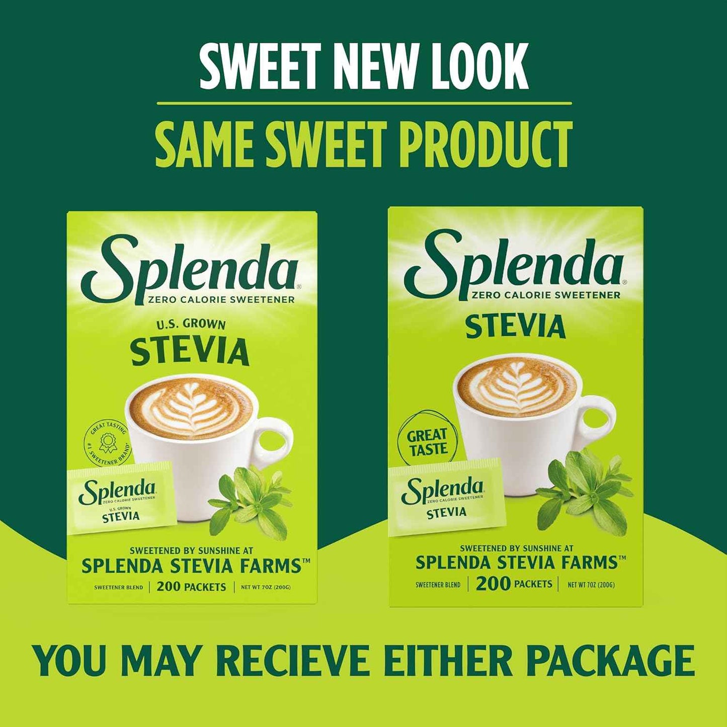 Splenda Stevia Zero Calorie Sweetener Packets – Travel-Friendly Single-Serve Sugar Substitute for Picnics and Road Trips