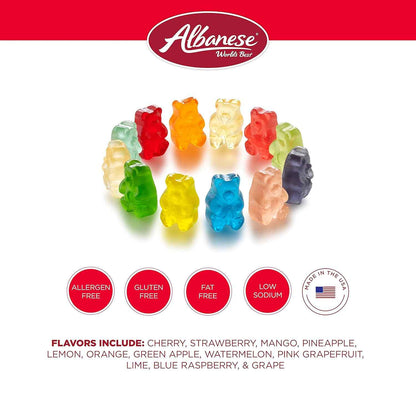 Albanese Gummi Bears 36oz Bulk Bag – Nut Free, Dairy Free, Gluten Free Candy for Playdates and Classroom Treats