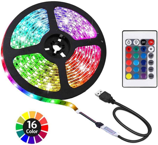 ACONDE Color-Changing LED Strip Lights for Kids Bedroom, Remote-Controlled RGB Playroom Decor