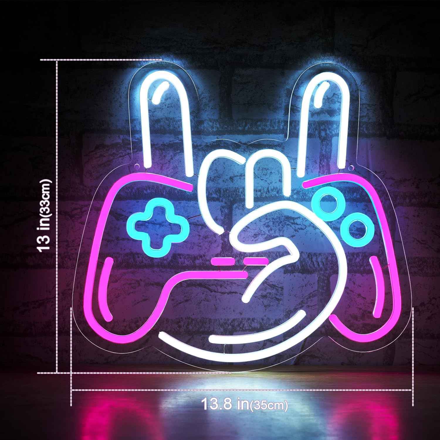Oneneno Gamepad Neon Sign – Unique Birthday Gift for Gamer Friend, Dimmable Wall Light for Bedroom