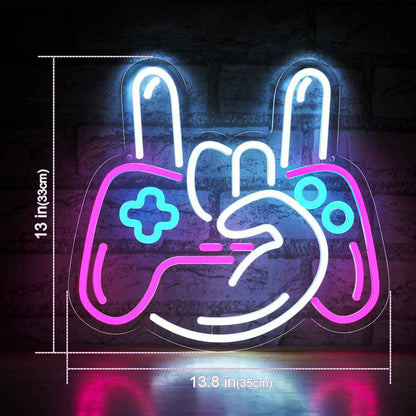 Oneneno Gamepad Neon Sign – Unique Birthday Gift for Gamer Friend, Dimmable Wall Light for Bedroom