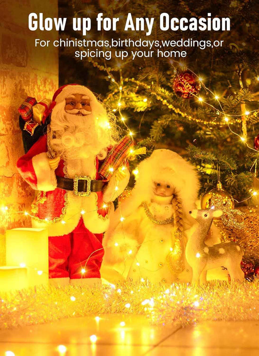 Minetom Twinkle Fairy Lights – Nursery Night Light for Baby Room, Cool-Touch USB String Lights with 6H Auto Timer and 8 Modes