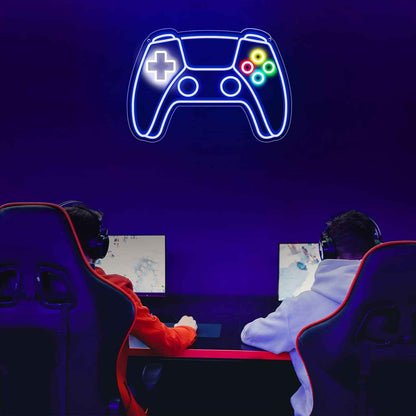 AQUOS Neon Signs Gamepad LED Neon Light – Cool Birthday Gift for Teen Boys and Gamers, USB Powered Boys Room Wall Decor