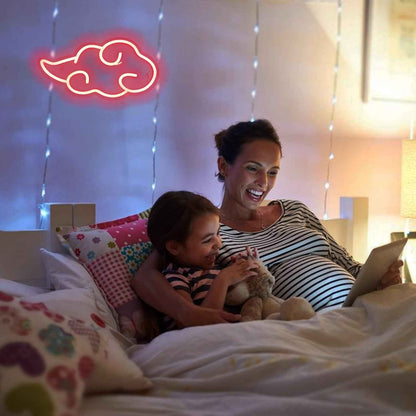 Dleouly Anime Cloud Neon Sign – Minimalist Wall Accent with Clean Lines, 12 x 7 Inch Subtle Dimmable LED Light
