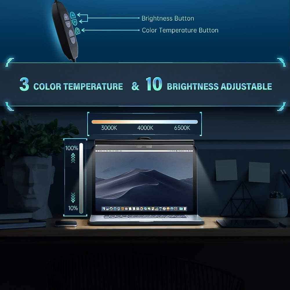 CATPOWER Monitor Light Bar – Late-Night Reading Light Without Disturbing Others, 10 Brightness Levels
