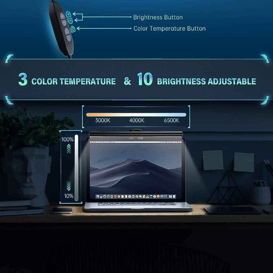 CATPOWER Monitor Light Bar – Late-Night Reading Light Without Disturbing Others, 10 Brightness Levels
