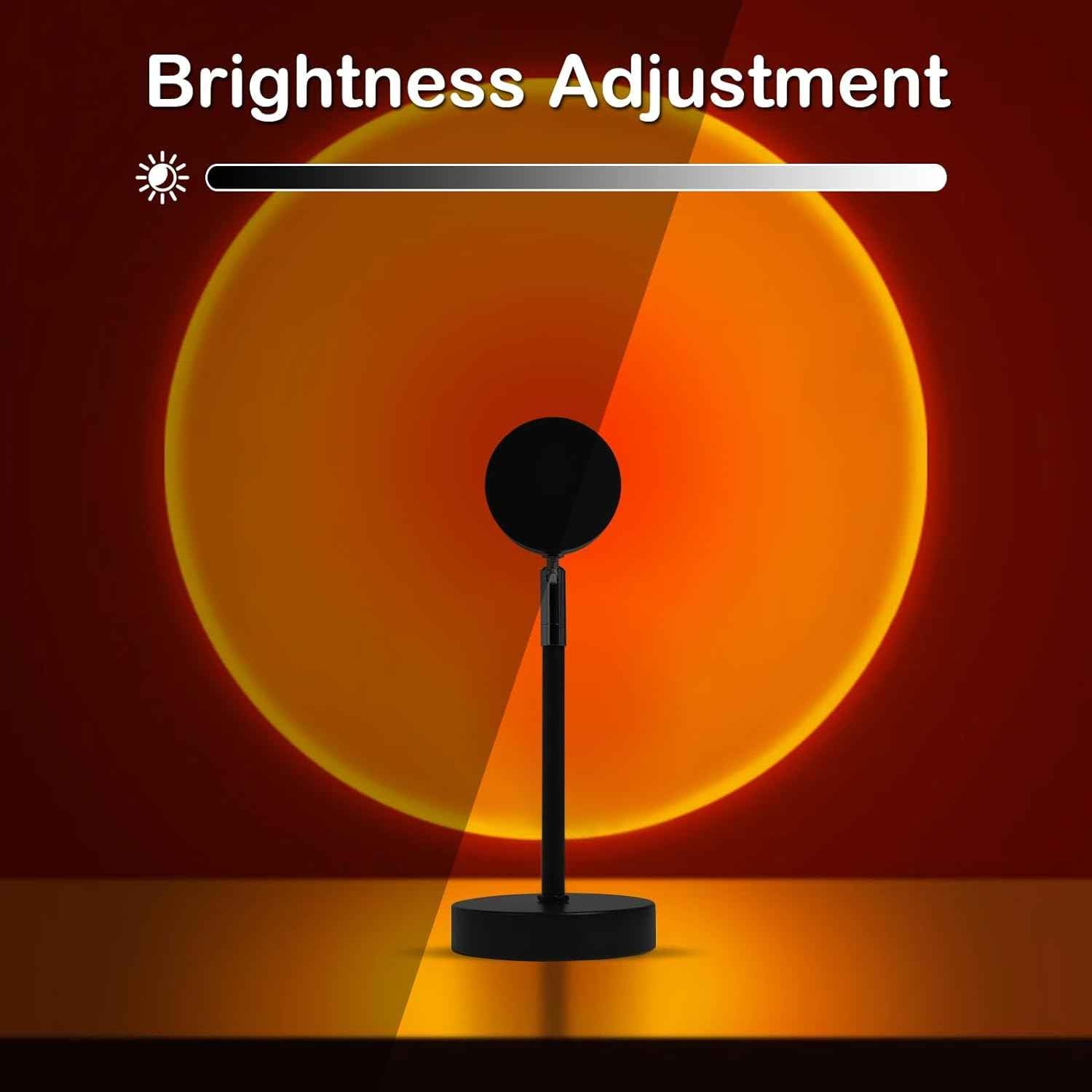 Sunset Lamp Projector – Calming Night Light for Bedtime Routine, 4 Brightness Levels for Stress Relief at Home