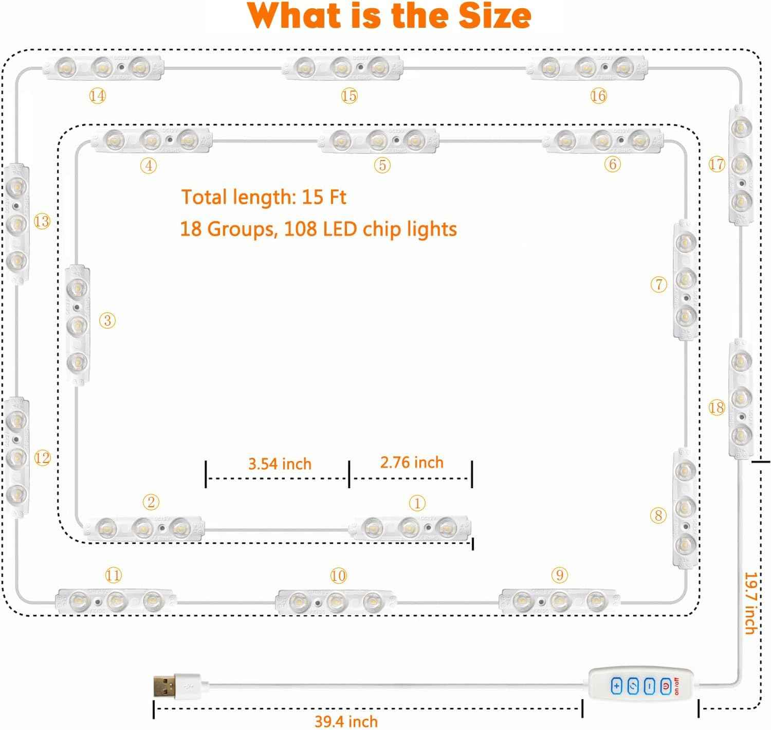 Winees Minimal Vanity Strip – Clean LED Lighting for Clutter Free Dressing Tables