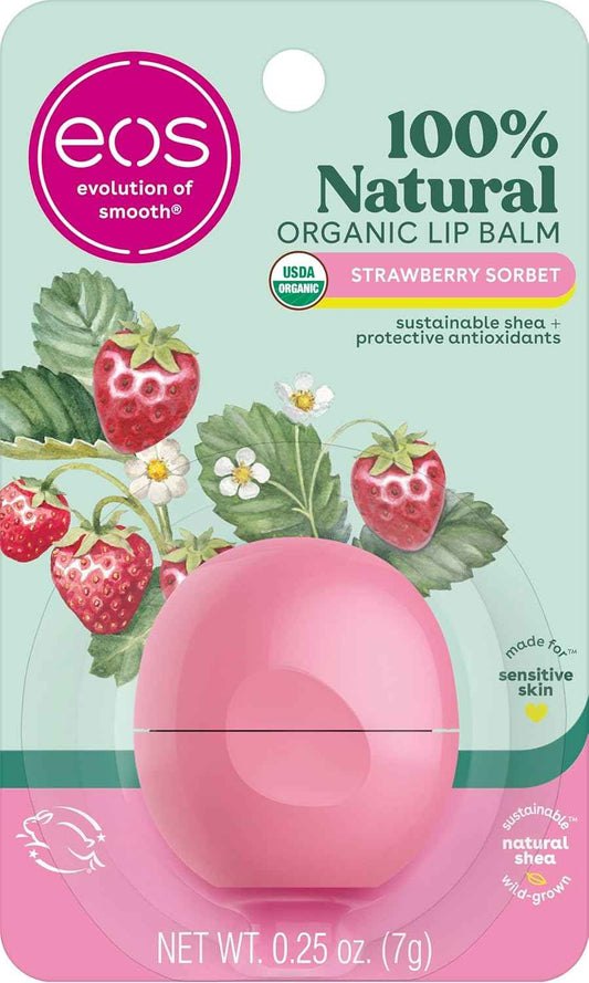 eos Organic Lip Balm – Effortless One-Step Lip Moisture with a Neutral Vanilla Bean Finish